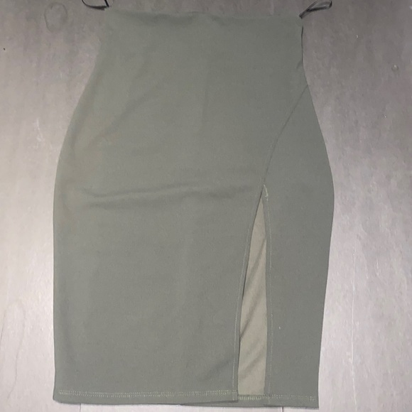 blanc noir Dresses & Skirts - Blanc Medium Olive Green Pencil Skirt